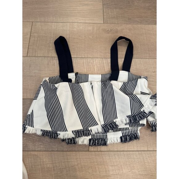 Women's English Factory Stripe Crop Tank and Cropped Pants Size Small - Blue New - Picture 12 of 16